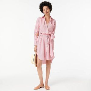 J. Crew size 4 red/white stripe shirtdress NWT